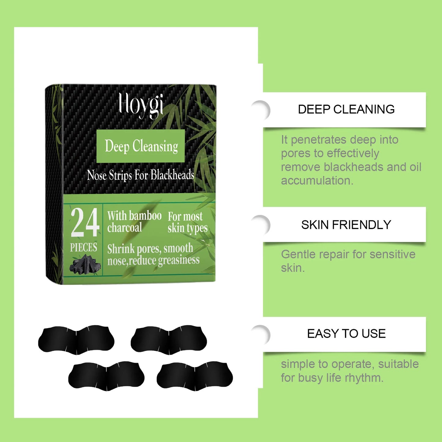 Blackhead Removal Mask Deep Cleansing Pores Shrinking Face Black Head Nose Dot Spot Peel Off Improve Rough Skin Blackhead Patch