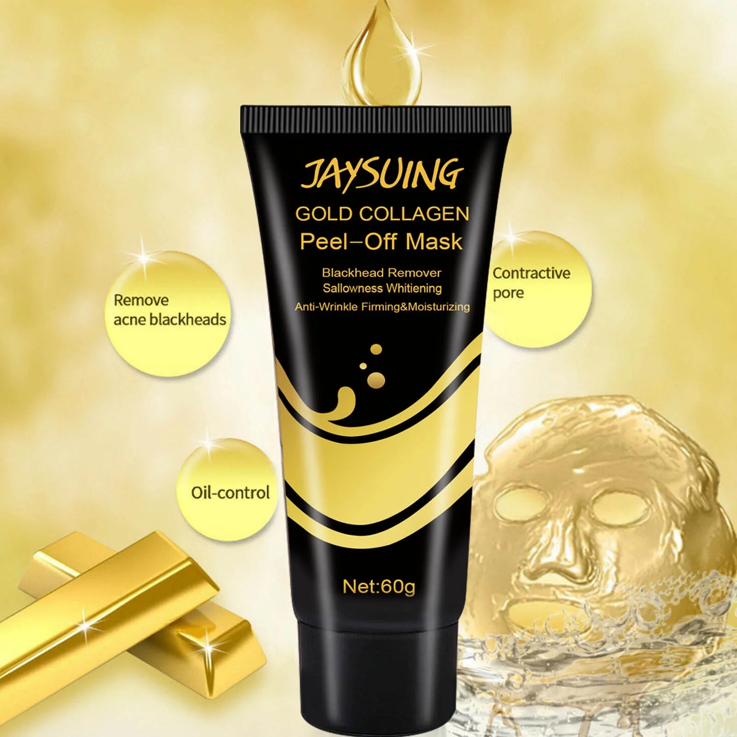 60g Gold Tearing Facial Mask Cream Remove Blackheads Acne