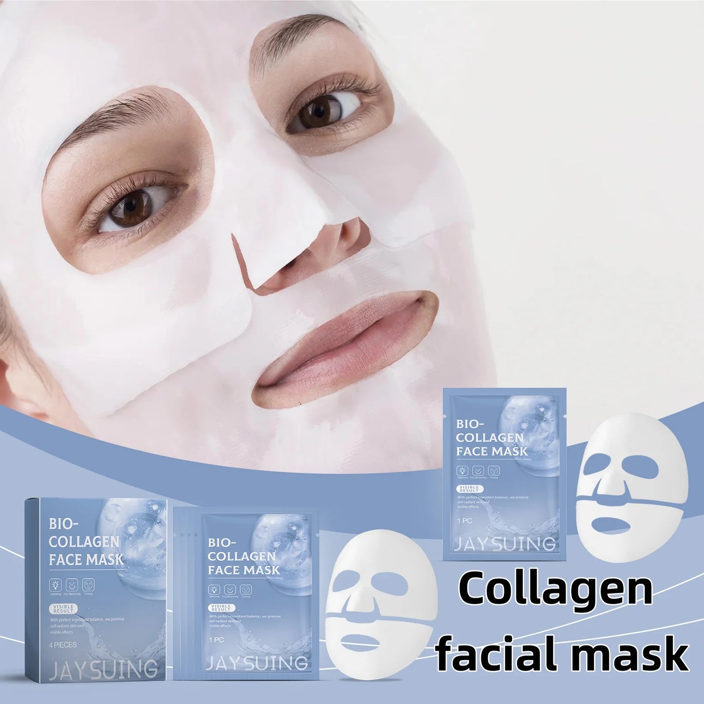 Jaysuing Collagen Hydrating Facial Mask Brightens Skin Tone