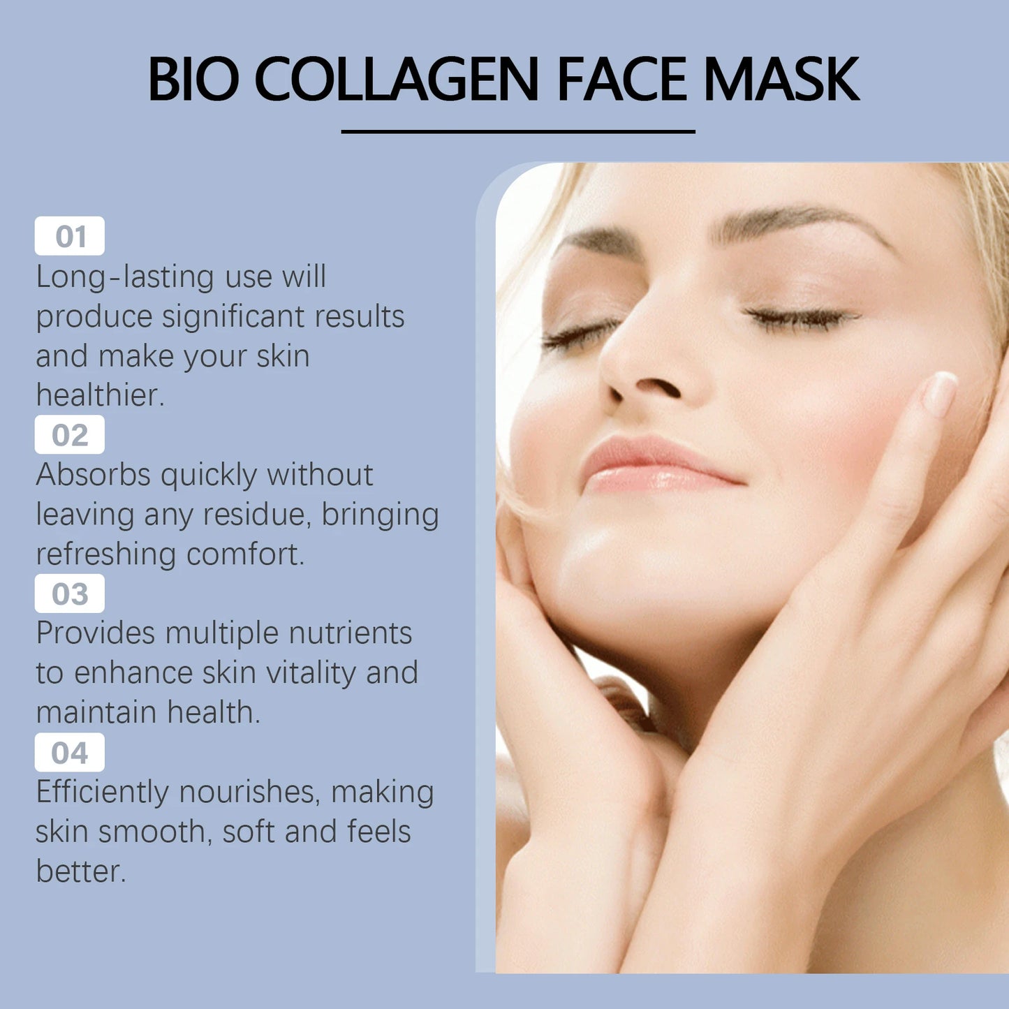 Jaysuing Collagen Hydrating Facial Mask Brightens Skin Tone